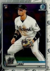 2020 Bowman Chrome Base Set Isan Diaz #97 card