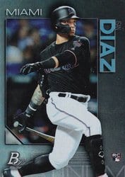 2020 Bowman Platinum Base Set Isan Diaz #9 card