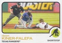 2022 Topps Heritage Base Set Isiah Kiner-Falefa #153 card