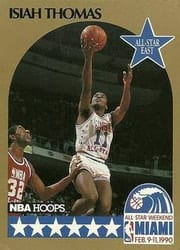 1990-91 Hoops Base Set Isiah Thomas #11 card