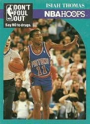 1990-91 Hoops Base Set Isiah Thomas #389 card