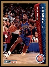 1992-93 Fleer Base Set Isiah Thomas #69 card