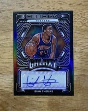 2021-22 Panini Obsidian Galaxy Autographs Isiah Thomas #GA-IST card