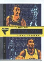 2020-21 Panini Flux Deja Vu Isiah Thomas / Ja Morant #6 card