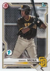 2021 Bowman 1st Edition Base Set Ismael Mena #BP-36 card