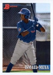 2021 Bowman Heritage Base Set Ismael Mena #168 card