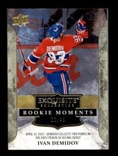 2025-26 Upper Deck Black Diamond Exquisite Moments Ivan Demidov #M-ID card