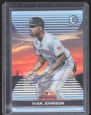 2022 Bowman Chrome 2021 AFL Fall Stars Autographs Ivan Johnson #AFLS-3 card