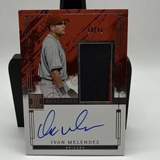 2024 Panini Impeccable Elegance Prospect Jersey Autographs Ivan Melendez #EPJ-IM card
