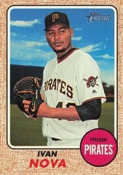2017 Topps Heritage Base Set Ivan Nova #641 card