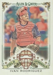 2020 Topps Allen & Ginter Field Generals Ivan Rodriguez #FG-16 card
