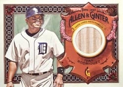 2022 Topps Allen & Ginter Relics (Pattern A) Ivan Rodriguez #AGRA-IR card
