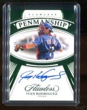 2024 Panini Flawless Penmanship Ivan Rodriguez #FP-IR