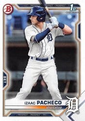 2021 Bowman Draft Base Set Izaac Pacheco #BD-46 card