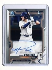 2021 Bowman Draft Chrome Draft Autographs Izaac Pacheco #CDA-IP card