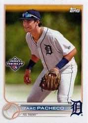 2022 Topps Pro Debut Base Set Izaac Pacheco #PD-76 card
