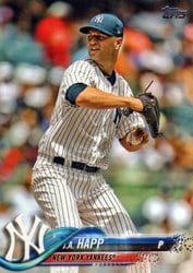 2018 Topps Update Base Set J.A. Happ #US75 card