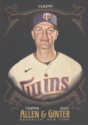 2021 Topps Allen & Ginter X Base Set J.A. Happ #165 card