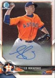2018 Bowman Chrome Prospect Autographs J.B. Bukauskas #CPA-JBU card