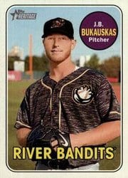 2018 Topps Heritage Minor League Base Set J.B. Bukauskas #27 card