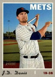 2019 Topps Heritage Base Set J.D. Davis #617 card