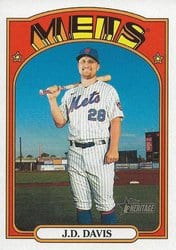 2021 Topps Heritage Base Set J.D. Davis #391 card