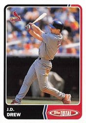 2003 Topps Total Base Set J.D. Drew #31 card