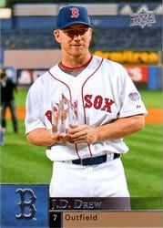 2009 Upper Deck Base Set J.D. Drew #44 card