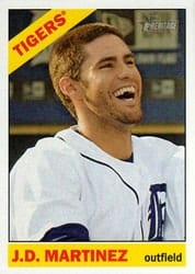 2015 Topps Heritage Base Set J.D. Martinez #20 card