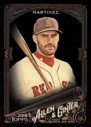 2018 Topps Allen & Ginter X Base Set J.D. Martinez #51 card