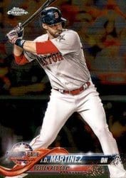 2018 Topps Chrome Update Base Set J.D. Martinez #HMT75 card