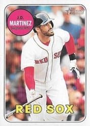 2018 Topps Heritage Base Set J.D. Martinez #710b card