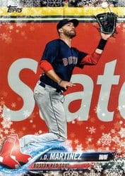 2018 Topps Holiday Base Set J.D. Martinez #HMW160 card