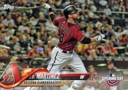 2018 Topps Opening Day Base Set J.D. Martinez #10 card