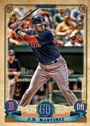 2019 Topps Gypsy Queen Base Set J.D. Martinez #122 card