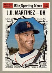 2019 Topps Heritage Base Set J.D. Martinez #359 card