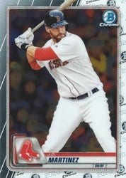 2020 Bowman Chrome Base Set J.D. Martinez #17 card
