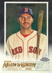2020 Topps Allen & Ginter Chrome Base Set J.D. Martinez #83 card