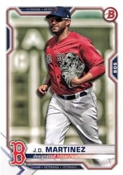 2021 Bowman Base Set J.D. Martinez #60 card