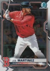 2021 Bowman Chrome Base Set J.D. Martinez #58 card