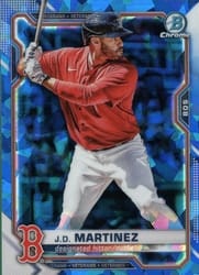 2021 Bowman Chrome Sapphire Edition Base Set J.D. Martinez #58 card