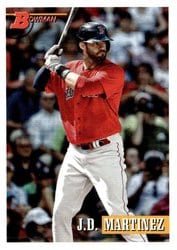2021 Bowman Heritage Base Set J.D. Martinez #97 card