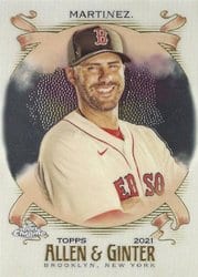 2021 Topps Allen & Ginter Chrome Base Set J.D. Martinez #167 card