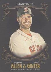 2021 Topps Allen & Ginter X Base Set J.D. Martinez #167 card