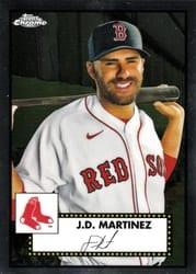 2021 Topps Chrome Platinum Anniversary Base Set J.D. Martinez #182 card