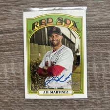 2021 Topps Heritage Real One Autographs J.D. Martinez #ROA-JMA card
