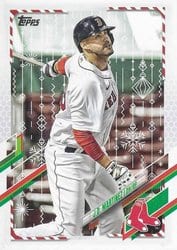 2021 Topps Holiday Base Set J.D. Martinez #HW2 card