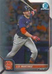 2022 Bowman Chrome Base Set J.D. Martinez #98 card