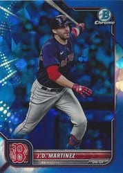 2022 Bowman Chrome Sapphire Edition Base Set J.D. Martinez #98 card