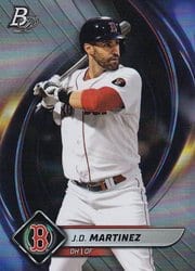 2022 Bowman Platinum Base Set J.D. Martinez #1 card